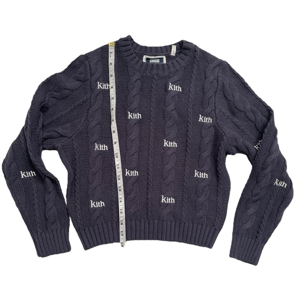 KITH KIDS CABLE KNIT‎ SWEATER NAVY - Picture 3 of 6